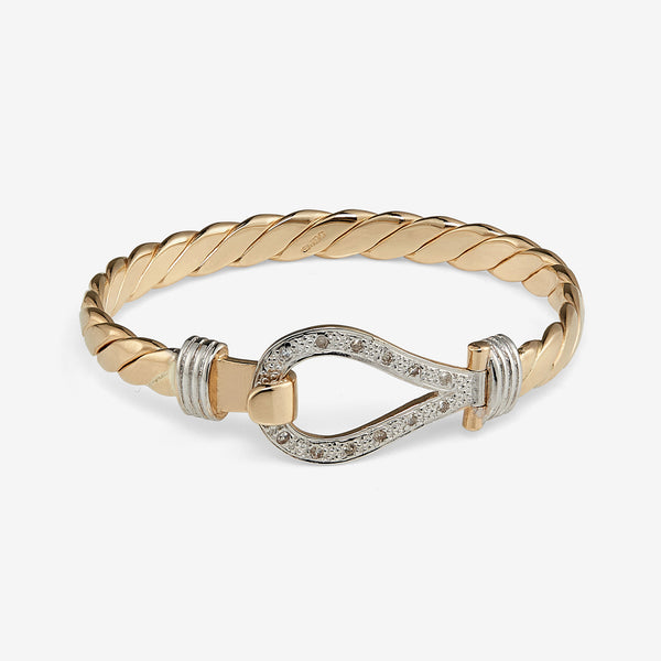Children’s 9ct Stone Set Hook Bangle