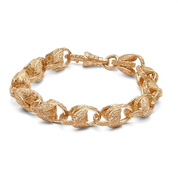 9ct solid gold tulp bracelet