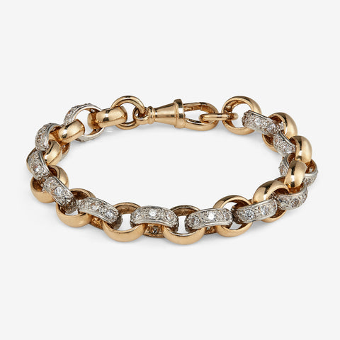 Gold belcher bracelet best sale womens