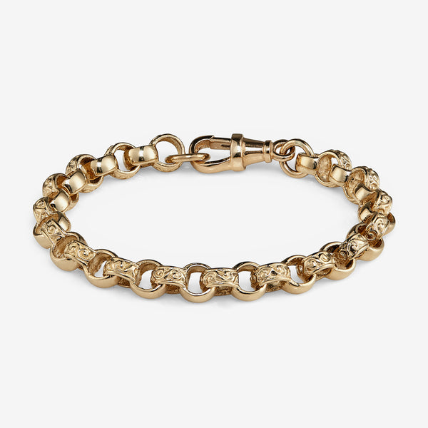 9ct Solid gold baby belcher bracelet