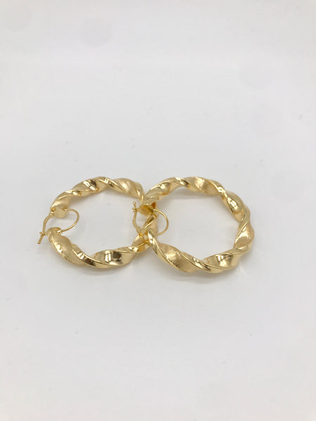 9ct Twist Hoop Earrings